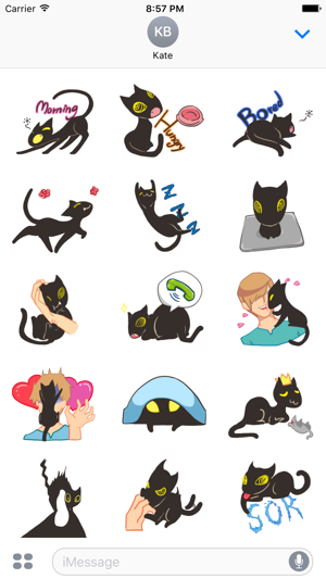 Midnight the Cat Stickers for iMessage(圖3)-速報App