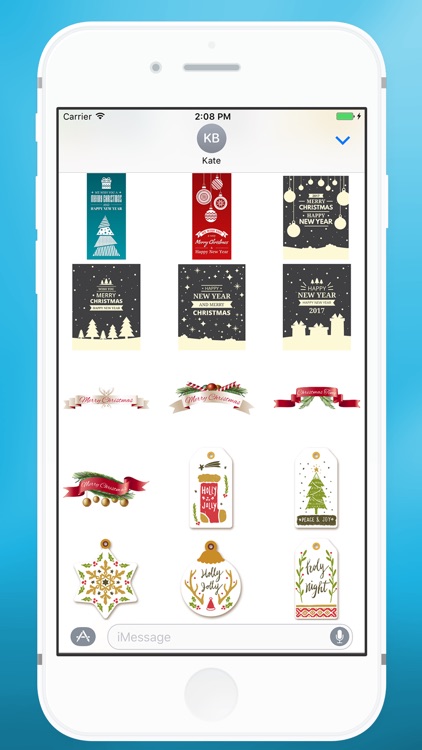 Merry Christmas Message Sticker for iMessage screenshot-3