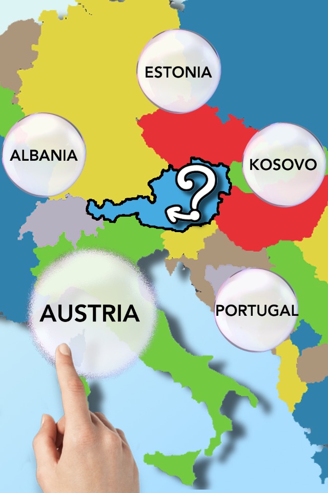EUROPE Bubbles: Countries and Capital Cities Quiz screenshot 4
