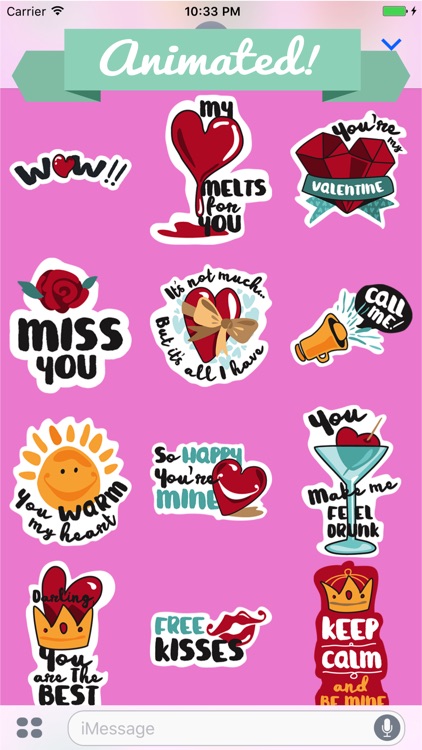 Love Animated Sticker Set