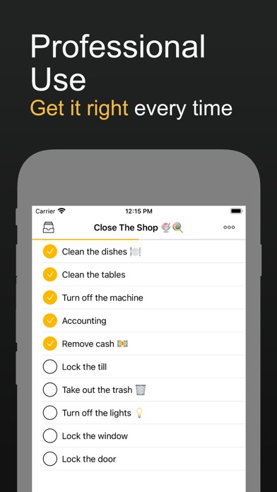 ForgetNot -Reusable checklists