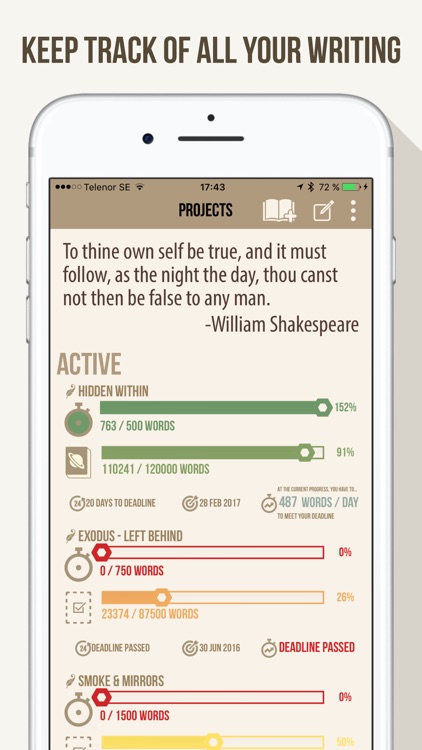 Word Keeper - Track your writing progress screenshot-0