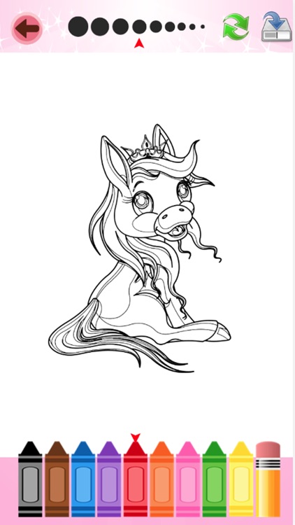Pony Princess coloring Book Kids Games screenshot-4