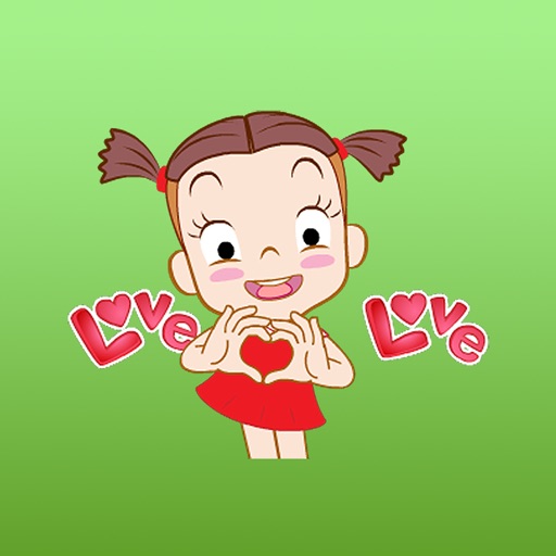 Fiona The Cute Girl Animated English Stickers iOS App