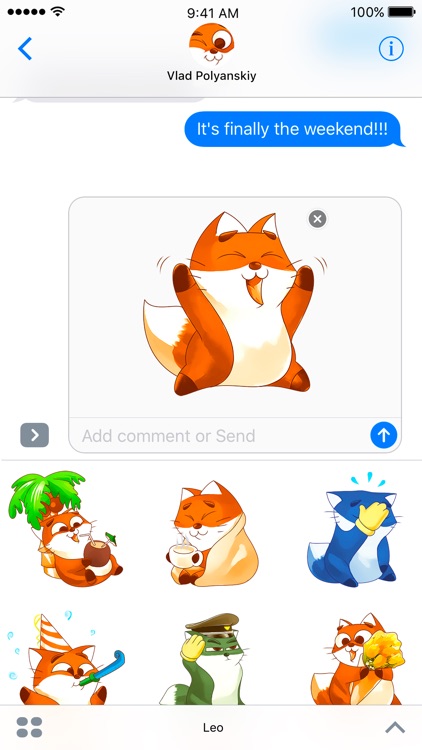 Leo the Cat - Fun Stickers