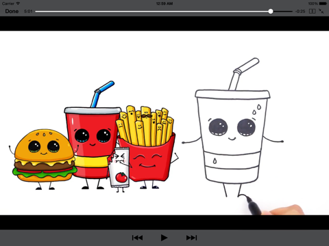 How to Draw Cute Foods for iPad screenshot 3