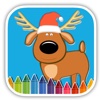 Kids Deer Merry Christmas For Coloring Book Game
