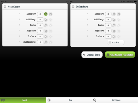 Axis & Allies Calculator - náhled