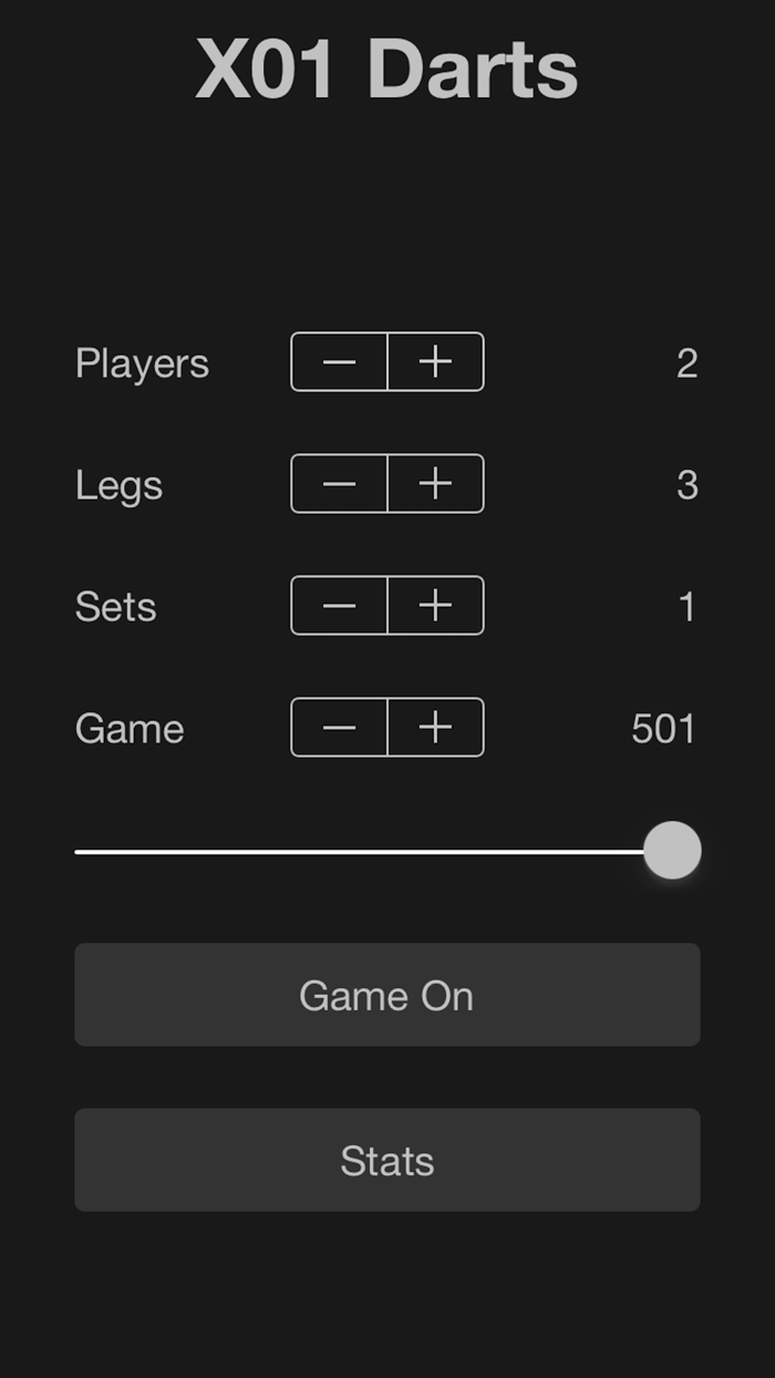 X01 Darts Scoreboard
