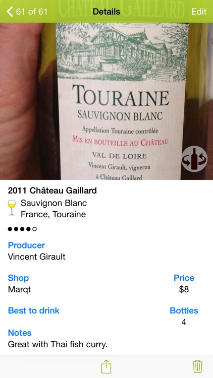 Wines - wine notes