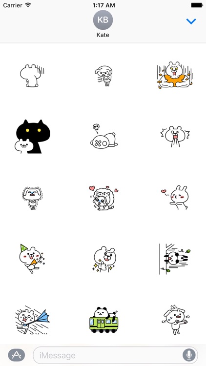 Funny Rabbit And Bear Stickers Pack