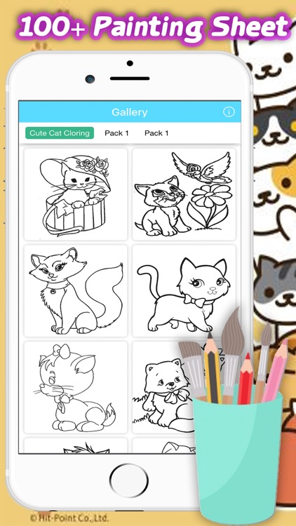 Cute Cat Coloring Book Kitten For Kid screenshot-4