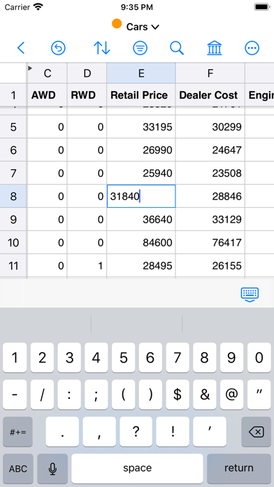 Easy CSV Editor Mobile screenshot 2