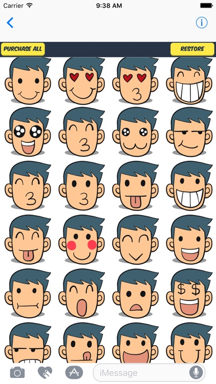 Cool Guy Stickers - Cool Guy Emojis Set