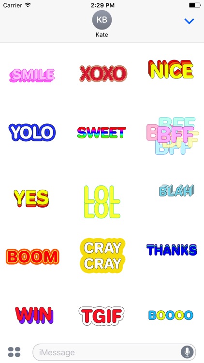 Animated Modern WORD Stickers