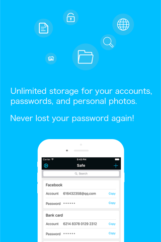 PassSafe - save&store account password manager screenshot 4