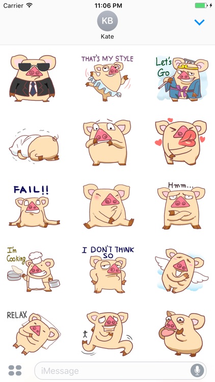 Mon - The Funny Stupid Pig English Sticker