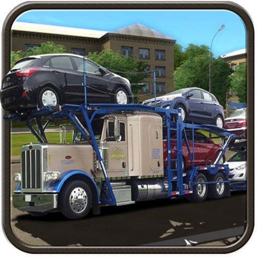 Michigan car transporter pro: city transport truck icon