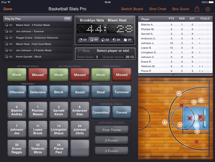 Basketball Stats PRO Lite - Tracking statistics