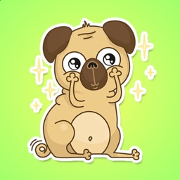 Happy Pug Stickers