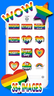 Screenshot 1 Gay Pride Stickers Pack iphone