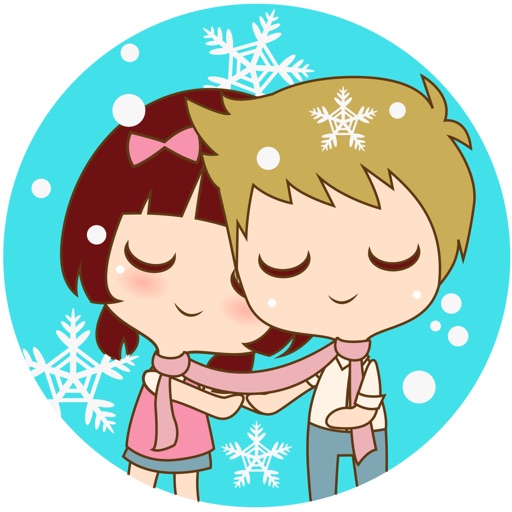 The sweet newlywed couple 2 for iMessage Sticker icon