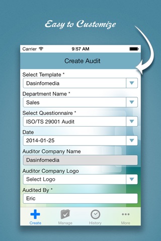 ISO 29001 audit screenshot 2