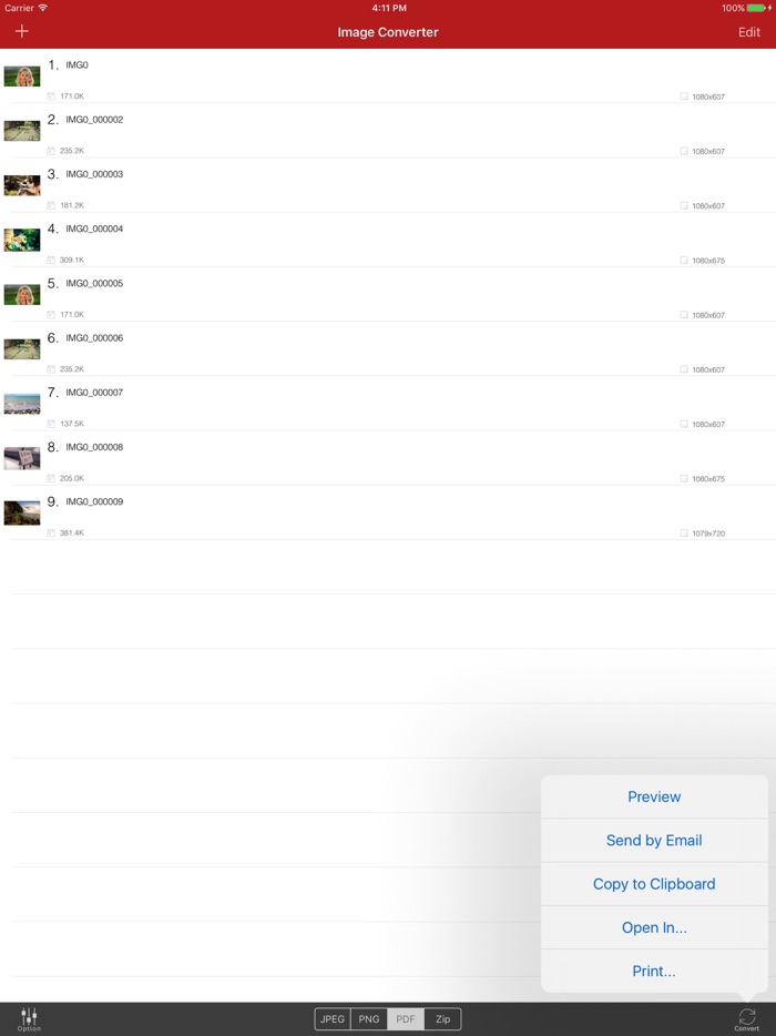 Image Converter for iPad
