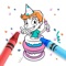 Have loads of fun while playing the best Birthday Coloring Games