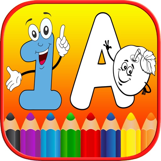 123 ABC Alphabet Kids Coloring Book Free - Phonics iOS App