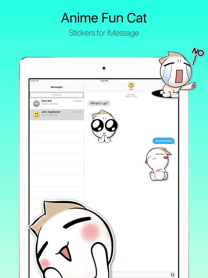 Anime Fun Cat Stickers