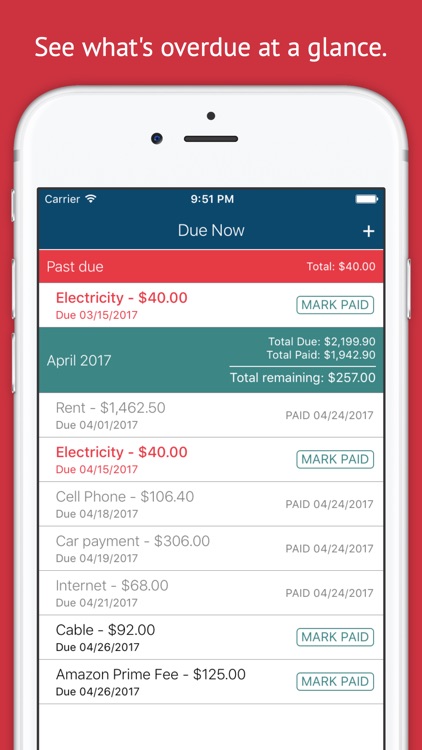 Bill List: Simple Bill Manager