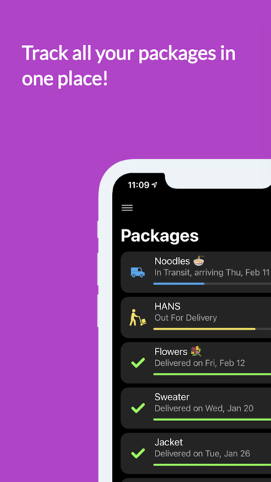 Tracking - Packages/Deliveries Screenshot