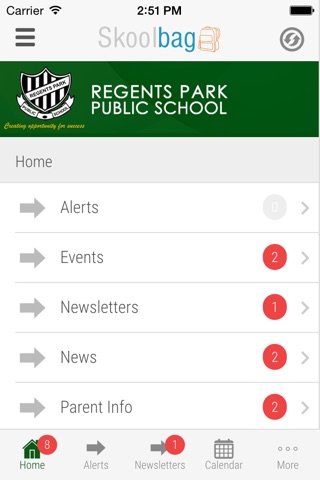 Regents Park Public School - Skoolbag screenshot 2