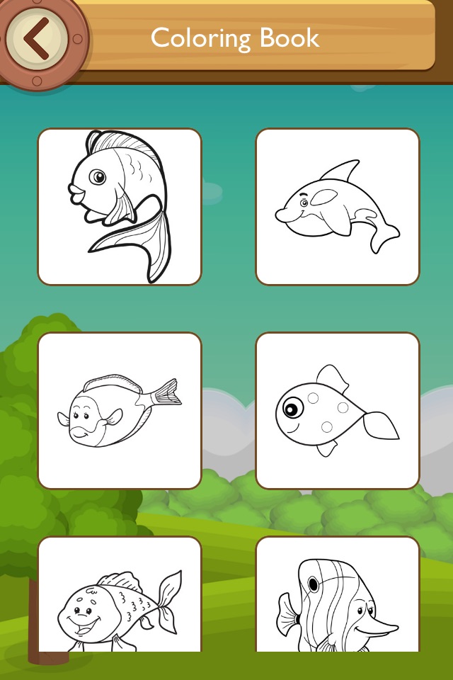 Coloring book: Kids learn to draw fish screenshot 3