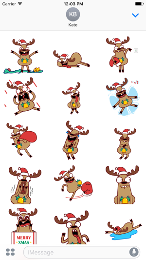 Christmas sticker(animated)-FunnyReindeer(圖2)-速報App