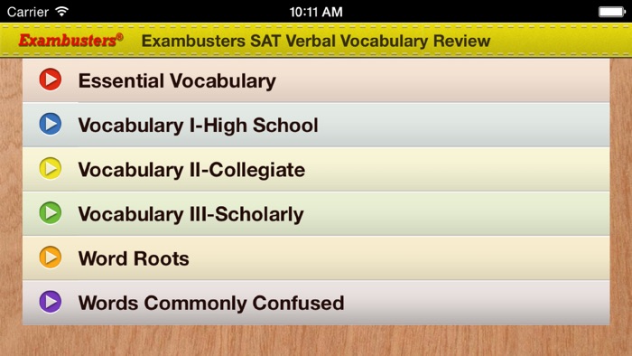 SAT Prep Verbal Flashcards Vocabulary Exambusters