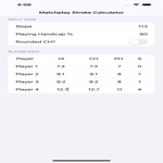 Matchplay Stroke Calculator