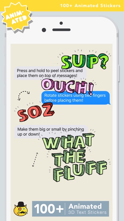 OMG VIBES : Animated Text Stickers