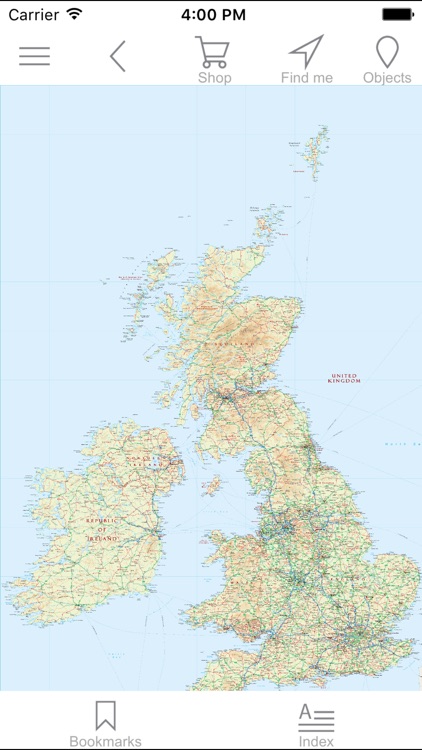 United Kingdom. Physical map. screenshot-0