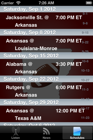 Arkansas Football - Radio, Schedule & News screenshot 4