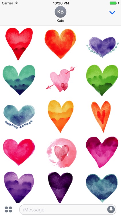 Animated Watercolor Love Stickers