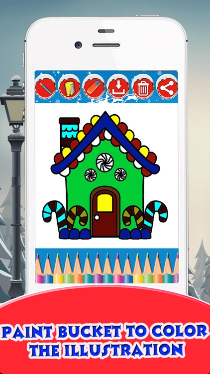 Christmas House Coloring Book screenshot-3