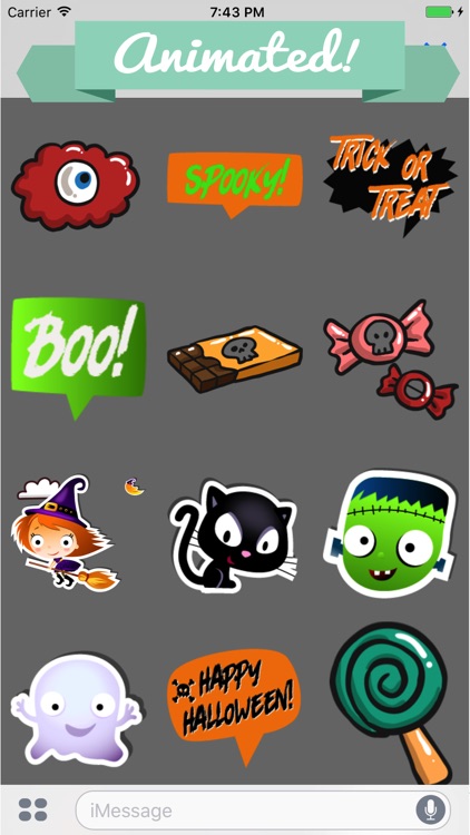 Halloween Animated Stickers Pack