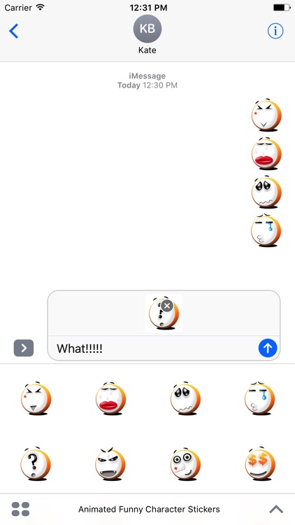 Animated Funny Character Stickers For iMessage