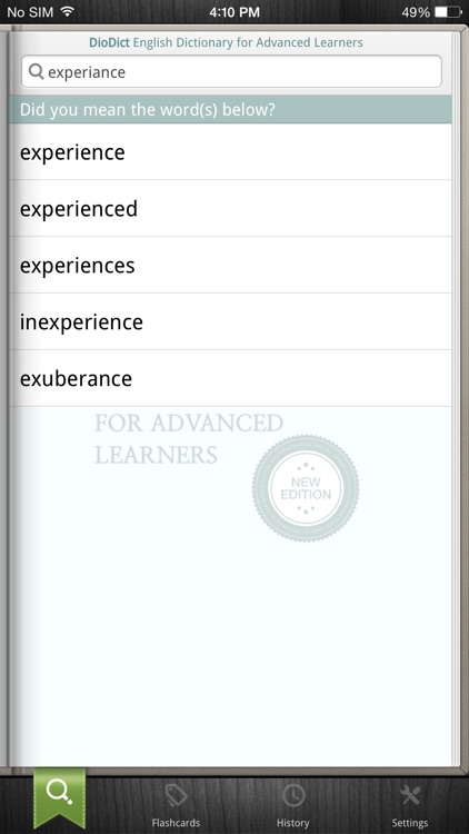 DioDict 4 English Dictionary for Advanced Learners