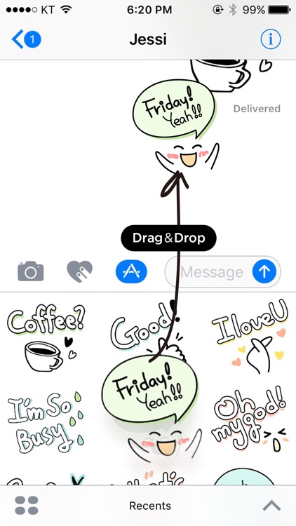 Cute doodles & hand written stickers screenshot-3