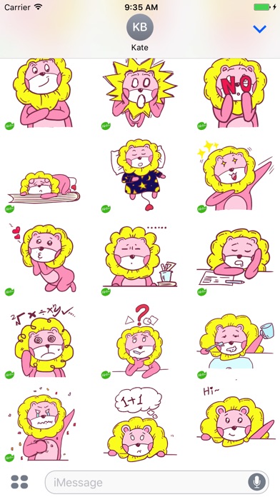 Hellowe Stickers: Pink Lionのスクリーンショット4 Hellowe Stickers: Pink Lionのスクリーンショット4