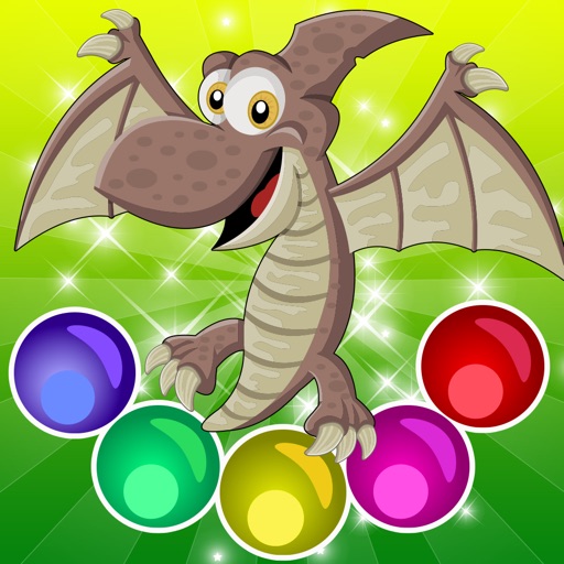 Dinosaur Ball Bubble Pop Wrap Shooter Puzzle Game Icon