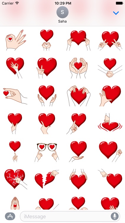 Heart Stickers for iMessage